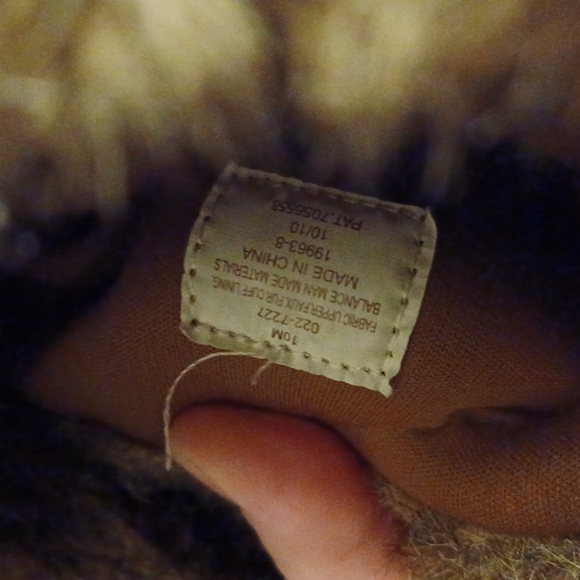 Brown Knee High Boots 10 faux fur cuffs wedge heel - Picture 7 of 7